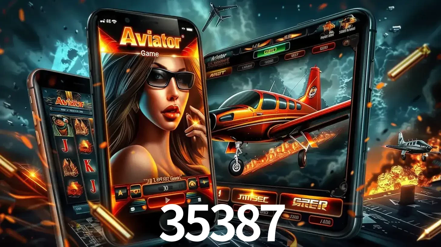 O popular jogo de apostas Aviator exibido em vários celulares e tablets, mostrando a interface emocionante e a ação de voo disponíveis para jogar agora no 35387.