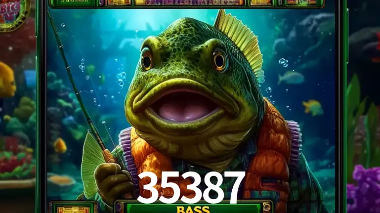 Personagem de peixe pescador do popular jogo de slot com tema de pescaria, uma das emocionantes opções de caça-níqueis para jogar e ganhar no cassino 35387.