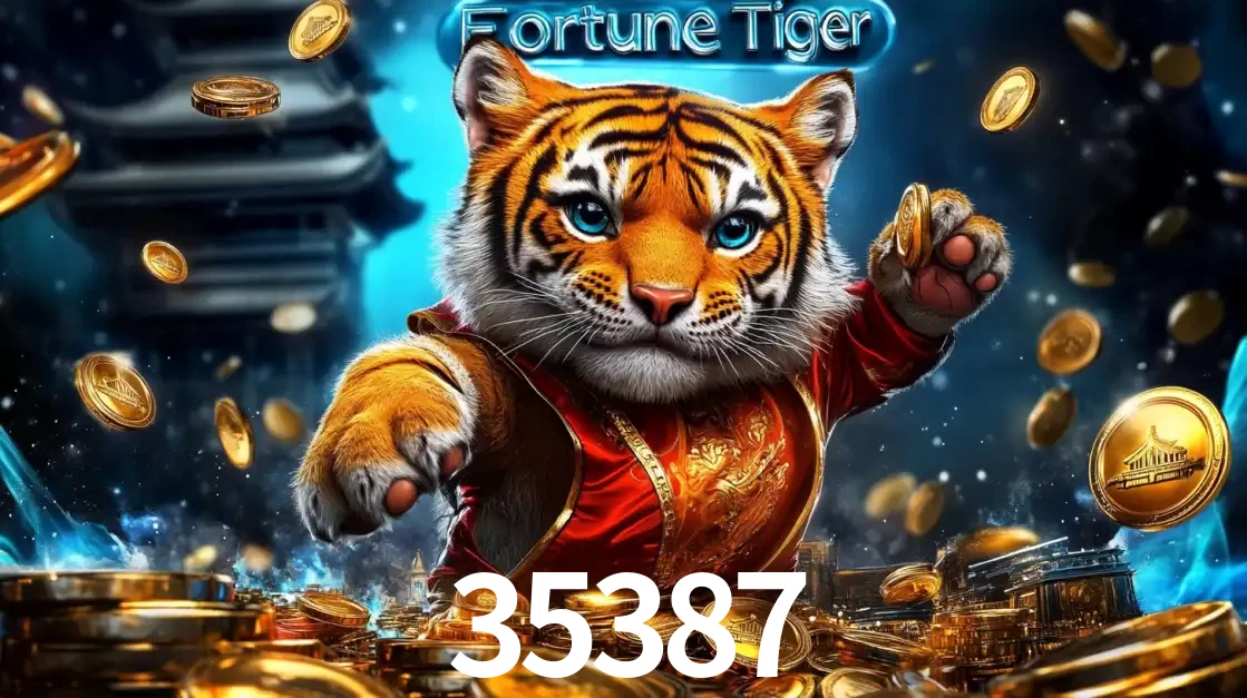 Imagem promocional do jogo de slot Fortune Tiger, com um tigre majestoso em traje tradicional cercado por uma fortuna em moedas de ouro, disponível agora no cassino 35387.
